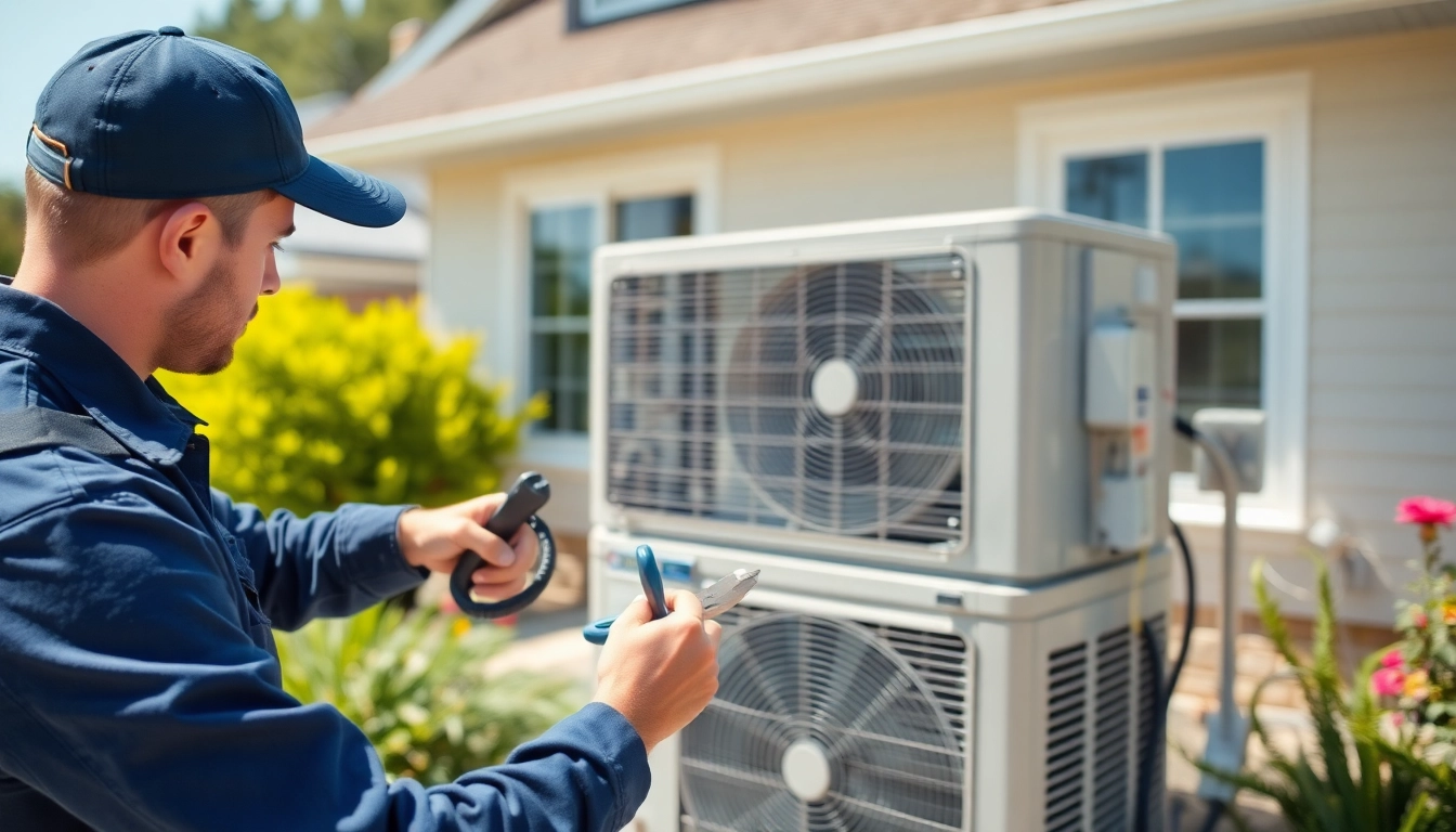 Providing ac repair phoenix az services by a skilled technician on a residential unit.