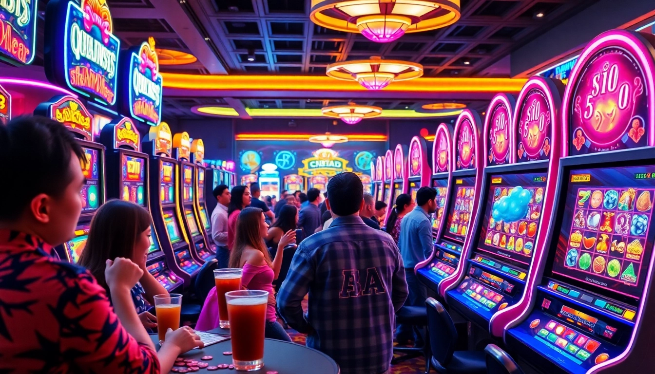 Rasakan serunya bermain qqmacan slot di kasino yang berwarna-warni dan ramai.